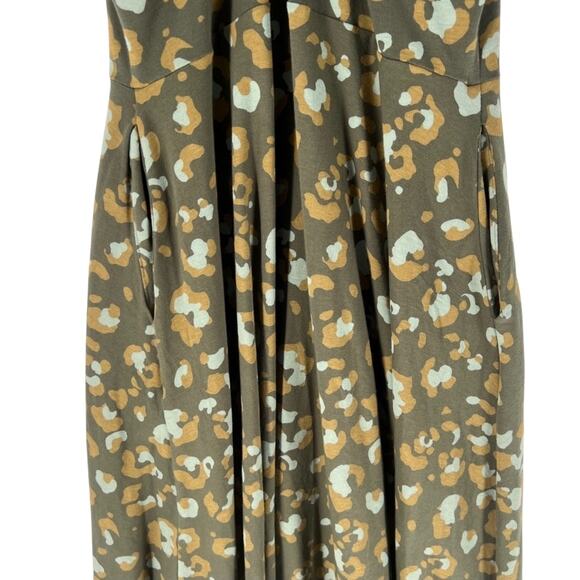 Pact Mod Leopard Fit & Flare Shorty Midi Dress Green XS Midi Organic Cotton - Picture 7 of 13